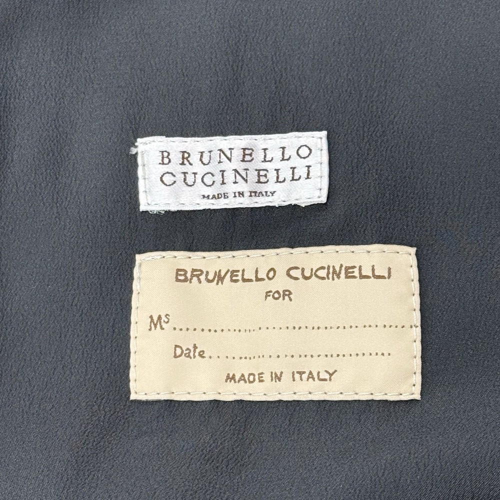 Brunello Cucinelli Coat Silk Blend Women's IT 38 Olive Green Quiet Luxury - Picture 11 of 16